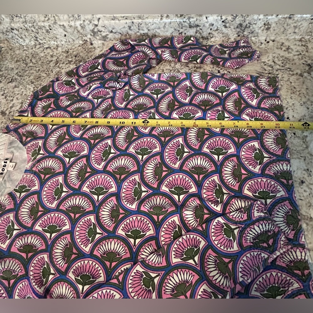 Boden Emilia Sweater Abstract Floral Fan Print Lightweight Stretchy Size M - Picture 10 of 10